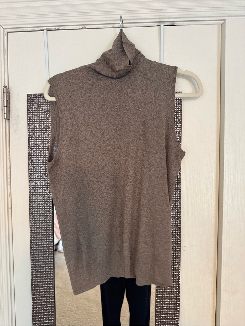 Gerard Darel Sleeveless Cowl Neck Sweater - Taupe